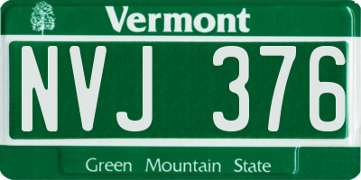 VT license plate NVJ376