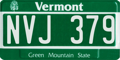 VT license plate NVJ379