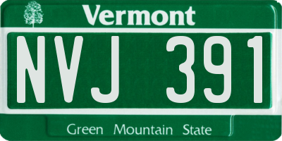 VT license plate NVJ391