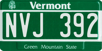 VT license plate NVJ392