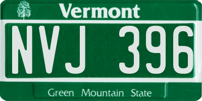 VT license plate NVJ396