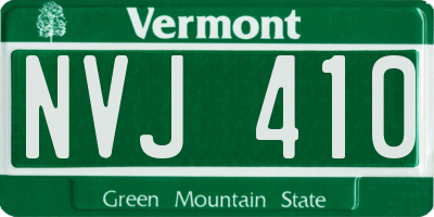 VT license plate NVJ410