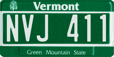 VT license plate NVJ411