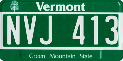 VT license plate NVJ413