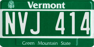 VT license plate NVJ414