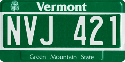 VT license plate NVJ421