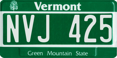 VT license plate NVJ425