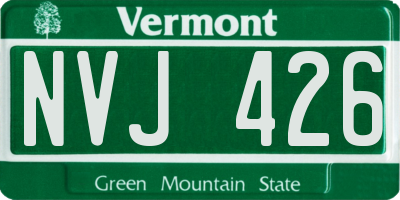 VT license plate NVJ426