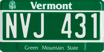 VT license plate NVJ431