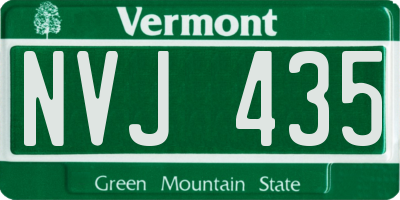 VT license plate NVJ435
