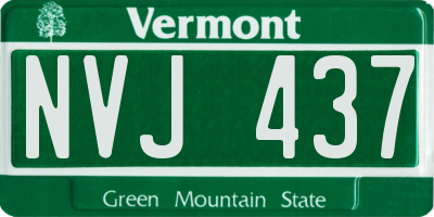 VT license plate NVJ437