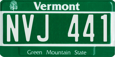 VT license plate NVJ441