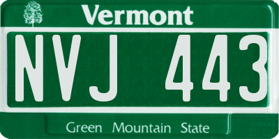 VT license plate NVJ443