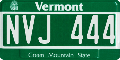 VT license plate NVJ444