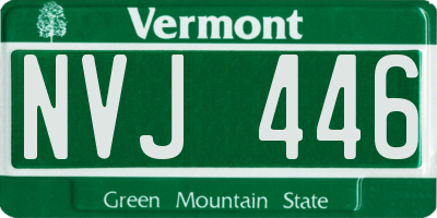 VT license plate NVJ446