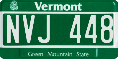 VT license plate NVJ448