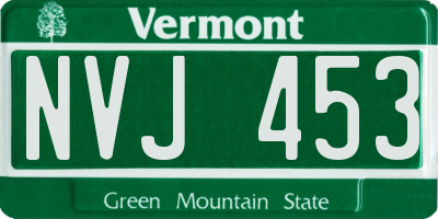 VT license plate NVJ453