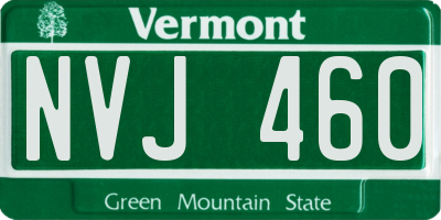 VT license plate NVJ460