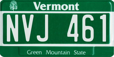 VT license plate NVJ461
