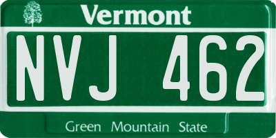 VT license plate NVJ462