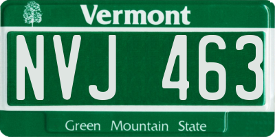 VT license plate NVJ463
