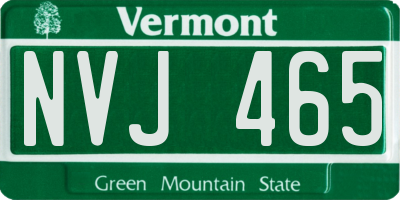 VT license plate NVJ465