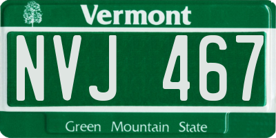 VT license plate NVJ467