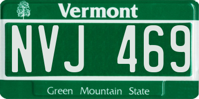 VT license plate NVJ469