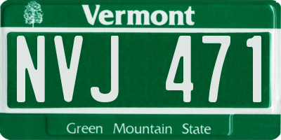VT license plate NVJ471