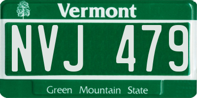 VT license plate NVJ479