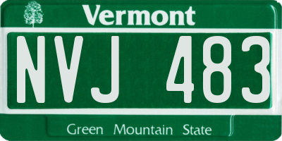VT license plate NVJ483