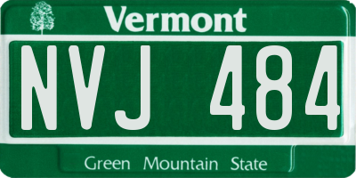 VT license plate NVJ484