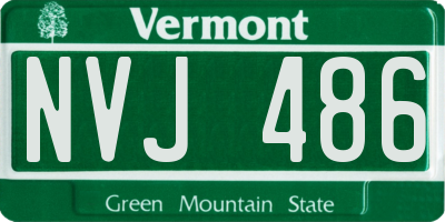 VT license plate NVJ486