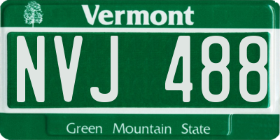 VT license plate NVJ488