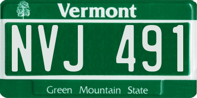 VT license plate NVJ491