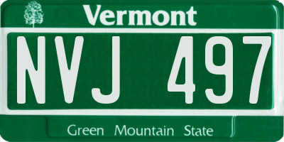 VT license plate NVJ497