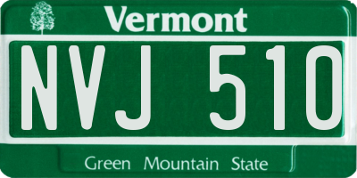 VT license plate NVJ510