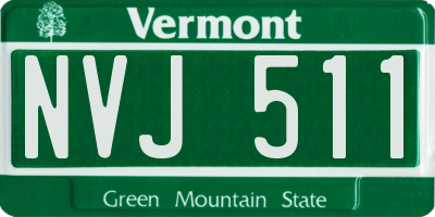 VT license plate NVJ511