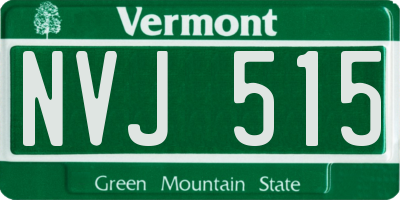VT license plate NVJ515