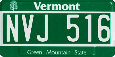 VT license plate NVJ516