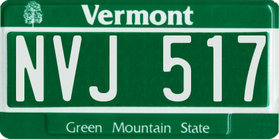 VT license plate NVJ517