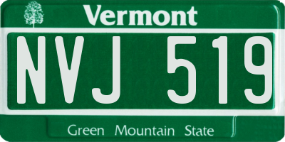 VT license plate NVJ519