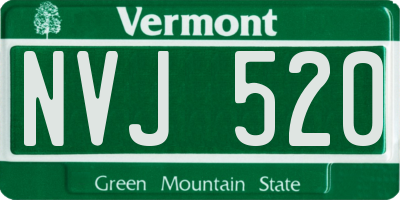 VT license plate NVJ520