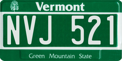 VT license plate NVJ521