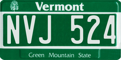 VT license plate NVJ524