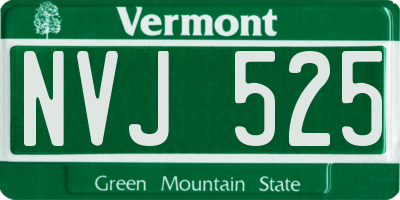 VT license plate NVJ525