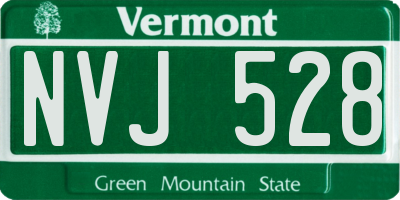 VT license plate NVJ528