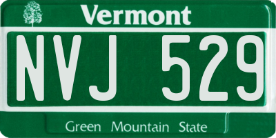 VT license plate NVJ529