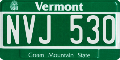 VT license plate NVJ530