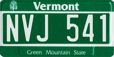 VT license plate NVJ541